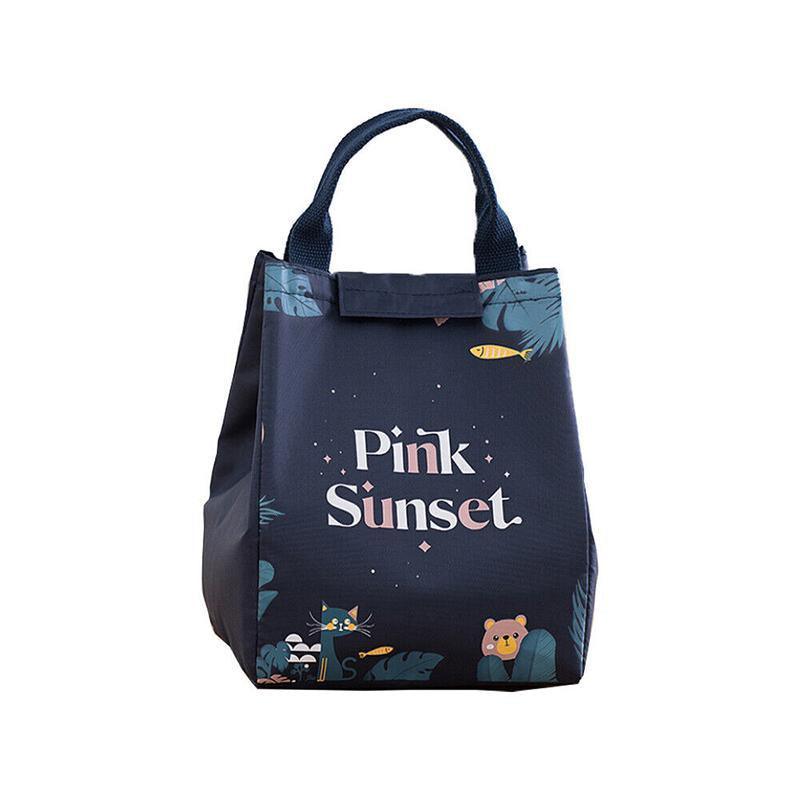 Portable Insulated Thermal Lunch Box Carry Tote Picnic Case Storage Bag 18x24x15cm - E08 (18x24x15cm)