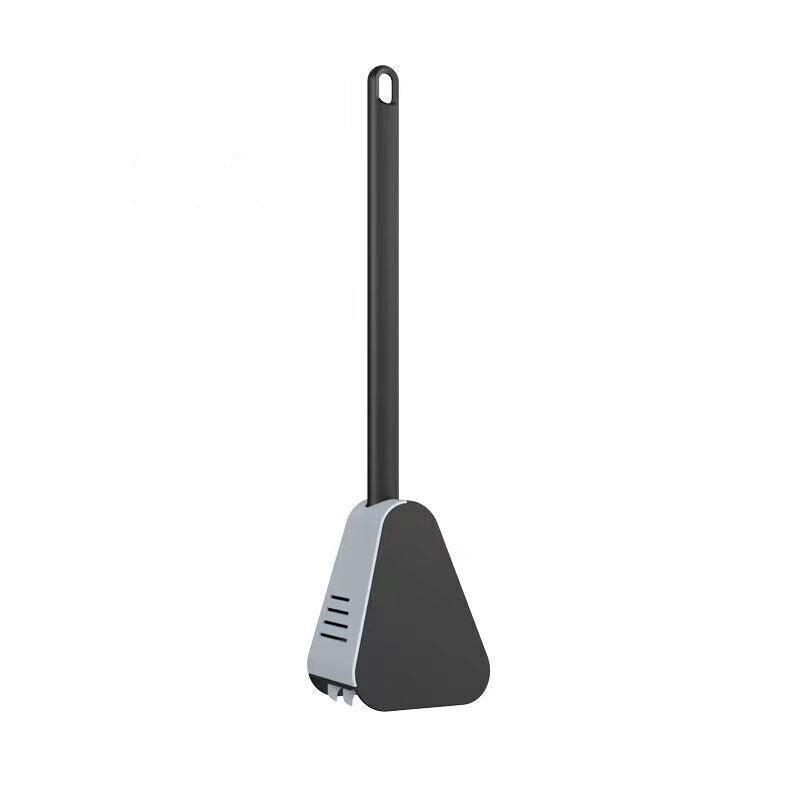 Golf Toilet Brush Long-Handled Toilet Brush Wall-Mounted Silicone Toilet Brush - Black