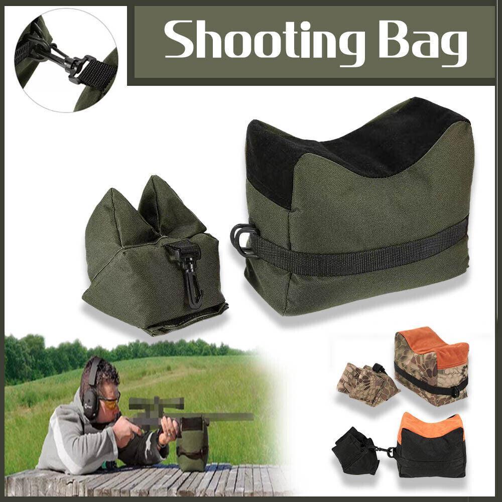 Target Hunting Shooting Range Sand Bag Set Rifle Gun Rest Stand Pack Tactical - Black