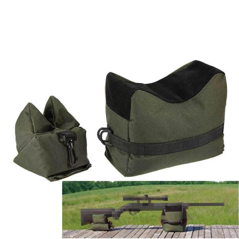 Target Hunting Shooting Range Sand Bag Set Rifle Gun Rest Stand Pack Tactical - Black