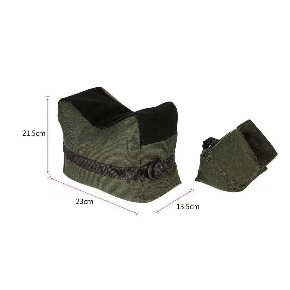 Target Hunting Shooting Range Sand Bag Set Rifle Gun Rest Stand Pack Tactical - Black