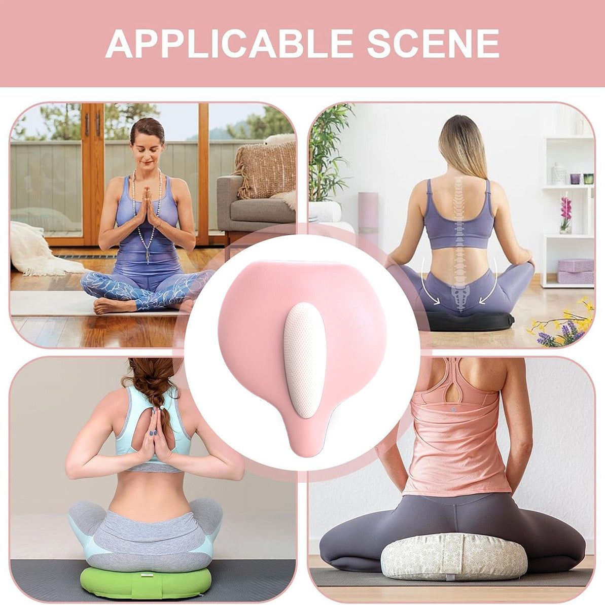 Hip and Inner Thigh Squeeze Trainer Compact Fitness Tool for Home Workouts - Pink