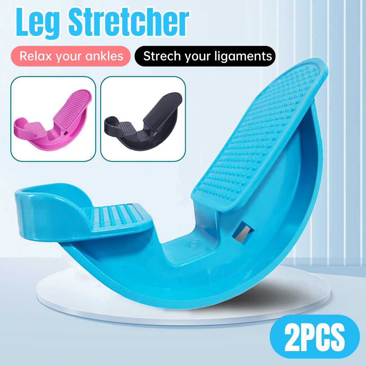 2PCS Tendon Plate Calf Stretcher Fitness Oblique Pedal Ankle Achilles Exercise - Black