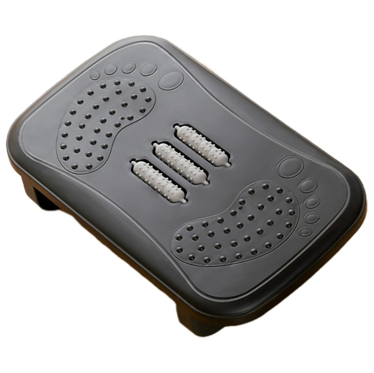 Ergonomic Office Footrest Adjustable Under Desk Stool Anti Fatigue Foot Support - White