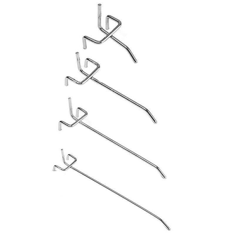 50X Pegboard Hooks Metal Panel Valcano Peg Board Hook Steel 50 100 150 200 Mm - 15CM