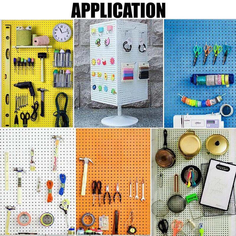 50X Pegboard Hooks Metal Panel Valcano Peg Board Hook Steel 50 100 150 200 Mm - 15CM