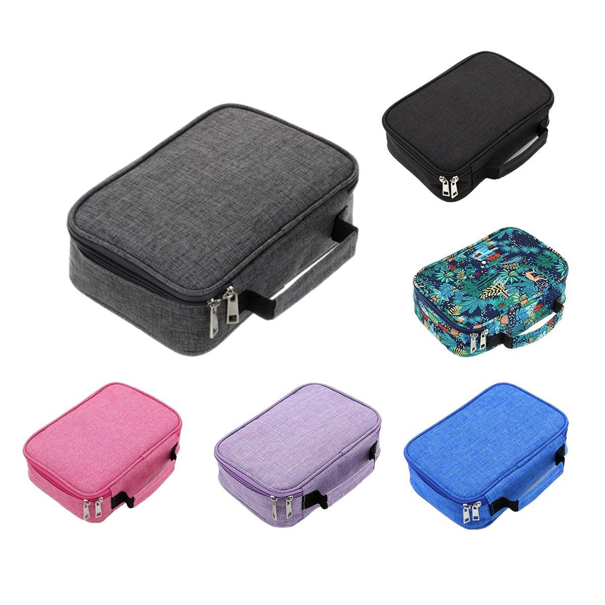 Large Capacity Waterproof Pen Pouch Pencil Case Student Stationery Storage Bag - Blue