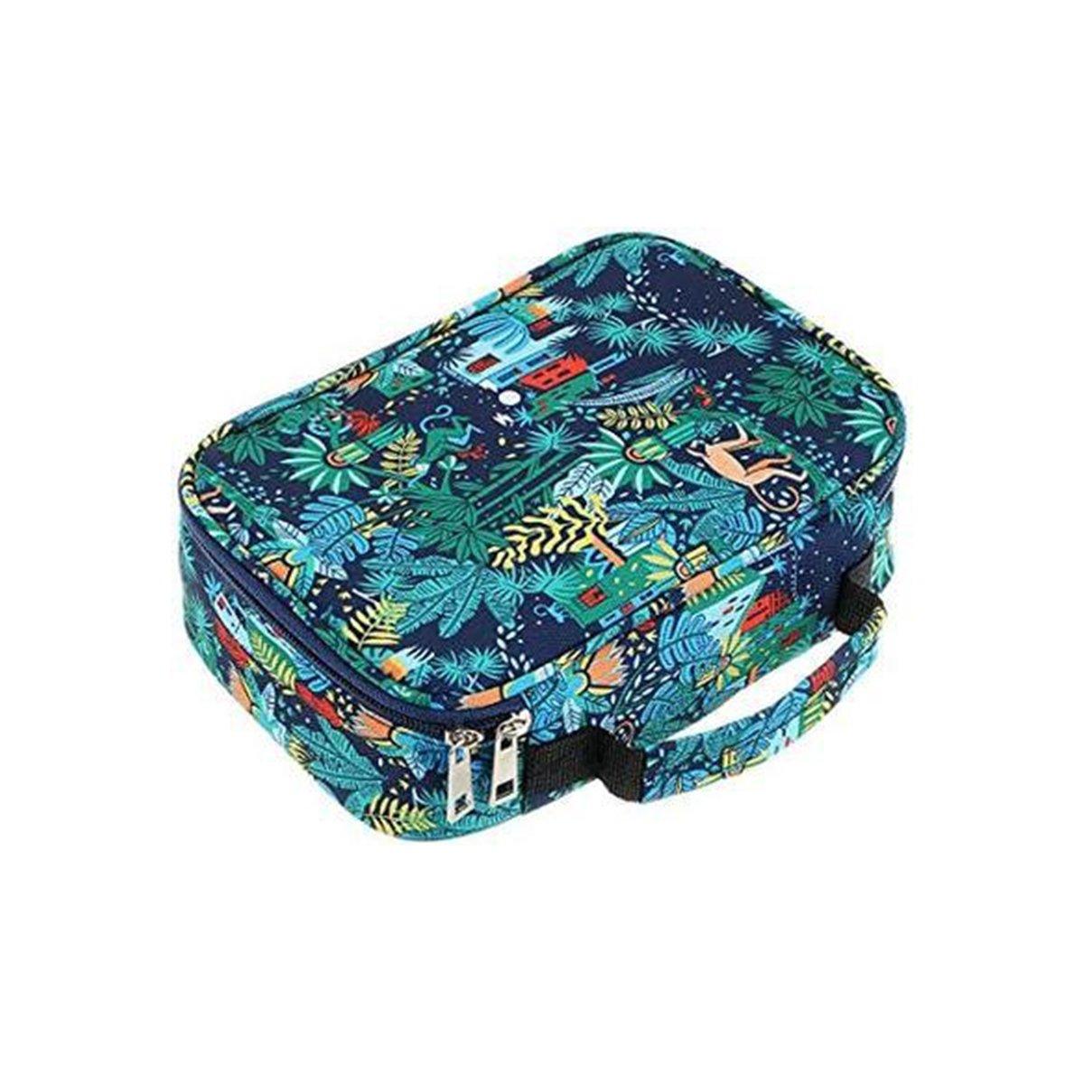 Large Capacity Waterproof Pen Pouch Pencil Case Student Stationery Storage Bag - Blue