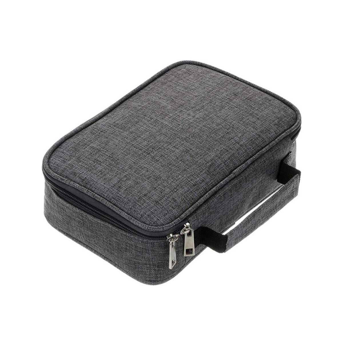 Large Capacity Waterproof Pen Pouch Pencil Case Student Stationery Storage Bag - Grey