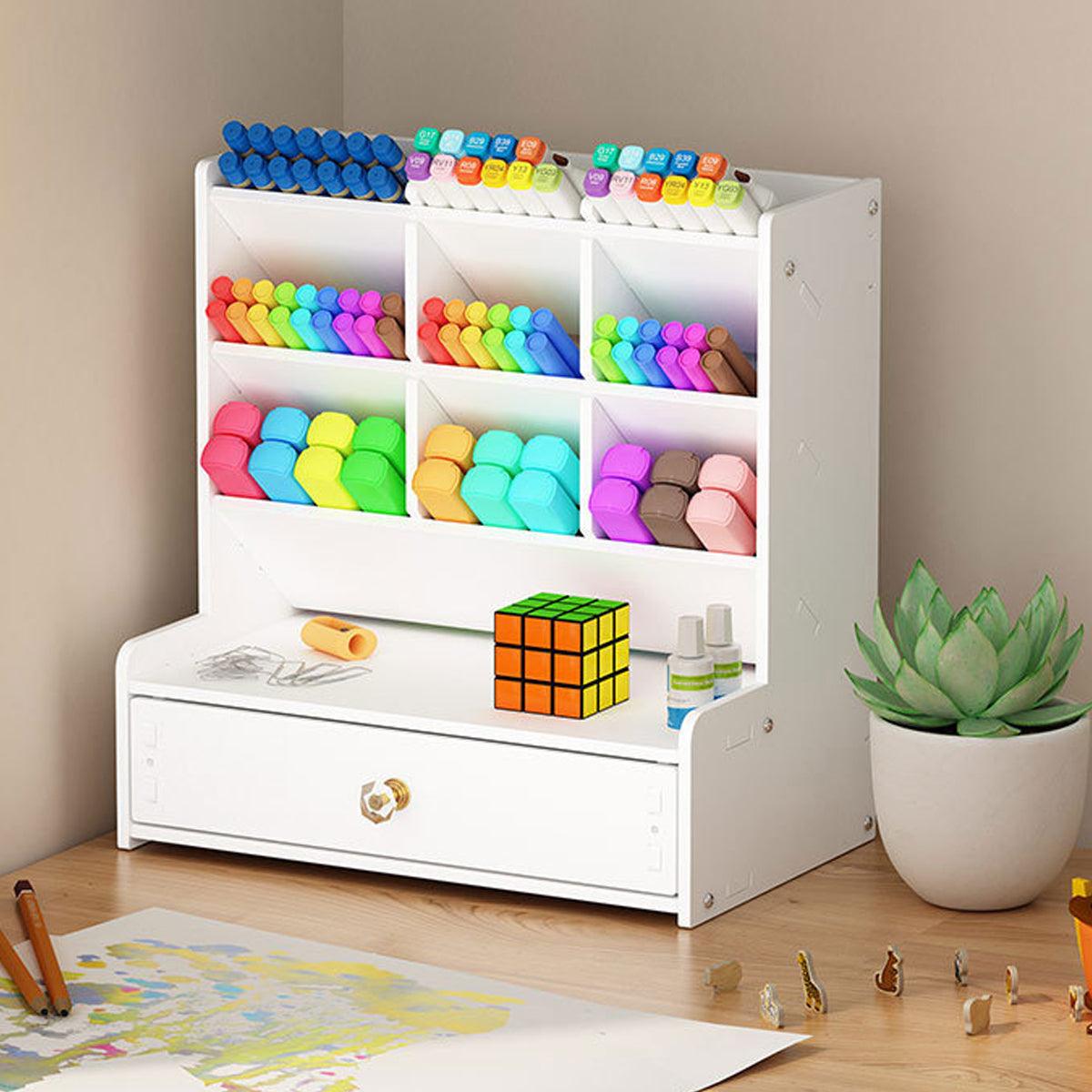 Office Desk Organizer Storage Drawer Pen Pencil Holder DIY Case Storage Rack