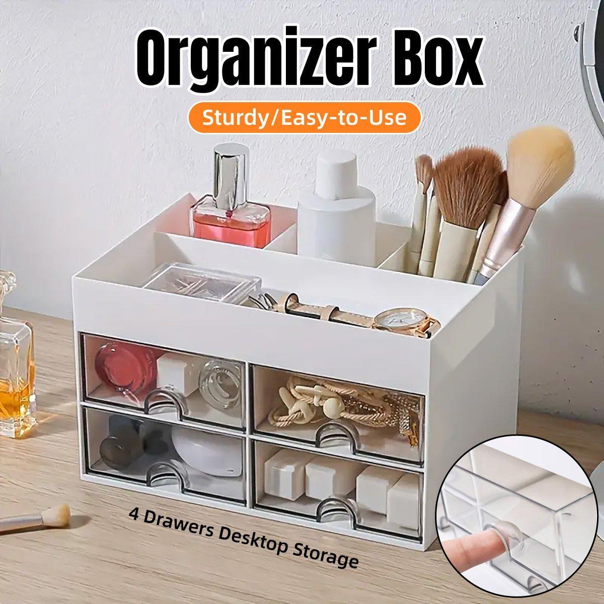 Large Capacity Pen Storage Box Desktop Organizer Multi-functional Stationery Box