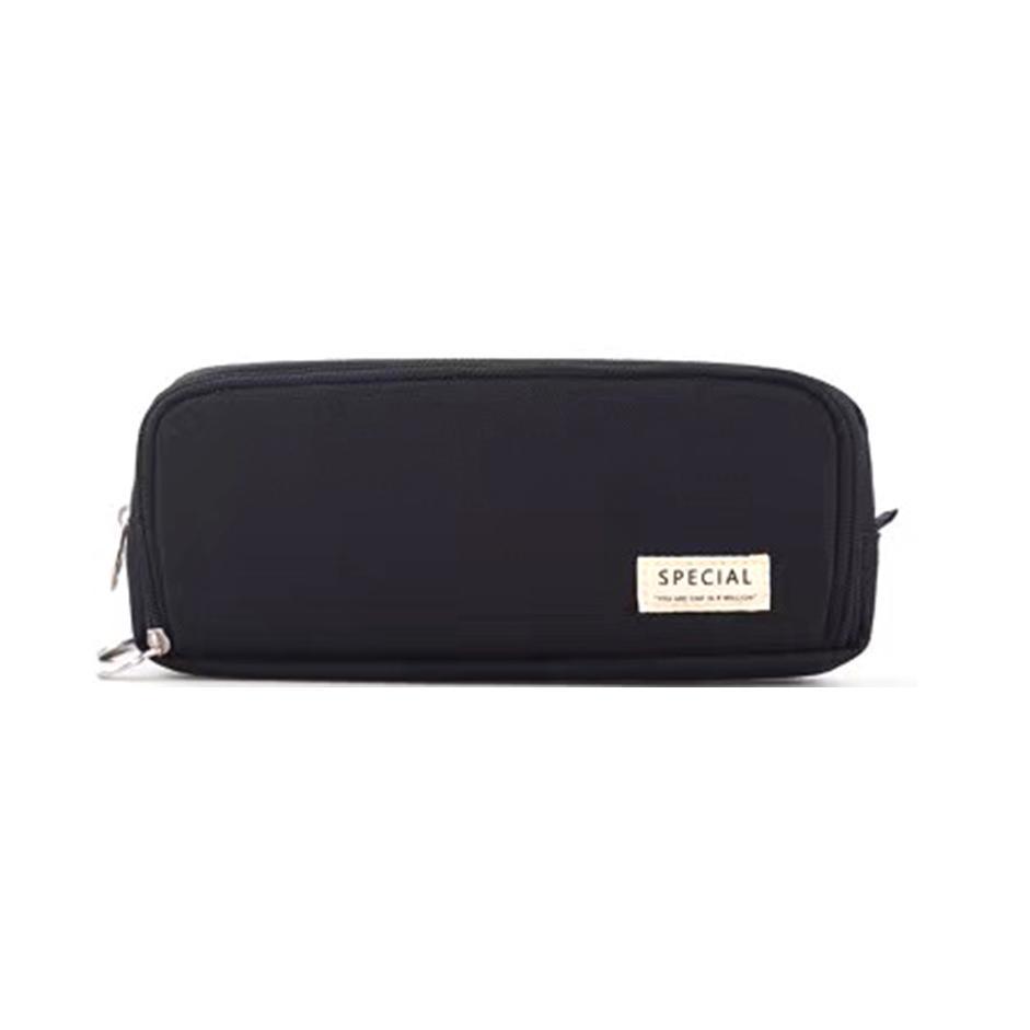 Zipper Pencil Case Large Capacity Storage Bag School Stationery Makeup Organizer - Yellow