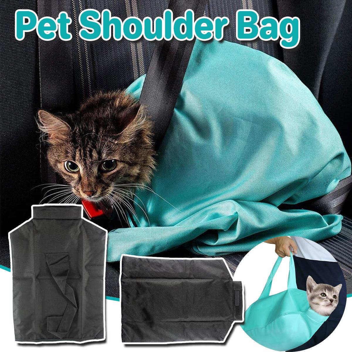 Portable Pet Shoulder Tote Bag for Cats and Small Dogs Outdoor Travel Carrier - Black