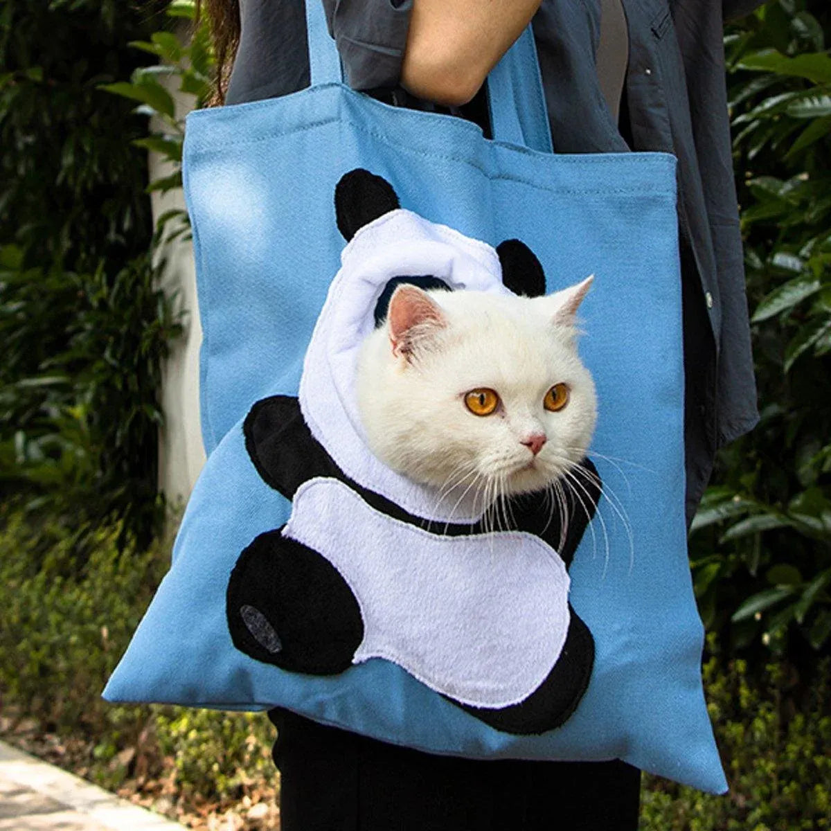 Portable One Shoulder Cat Dog Canvas Bag Breathable Pet Carrier for Travel - Yellow