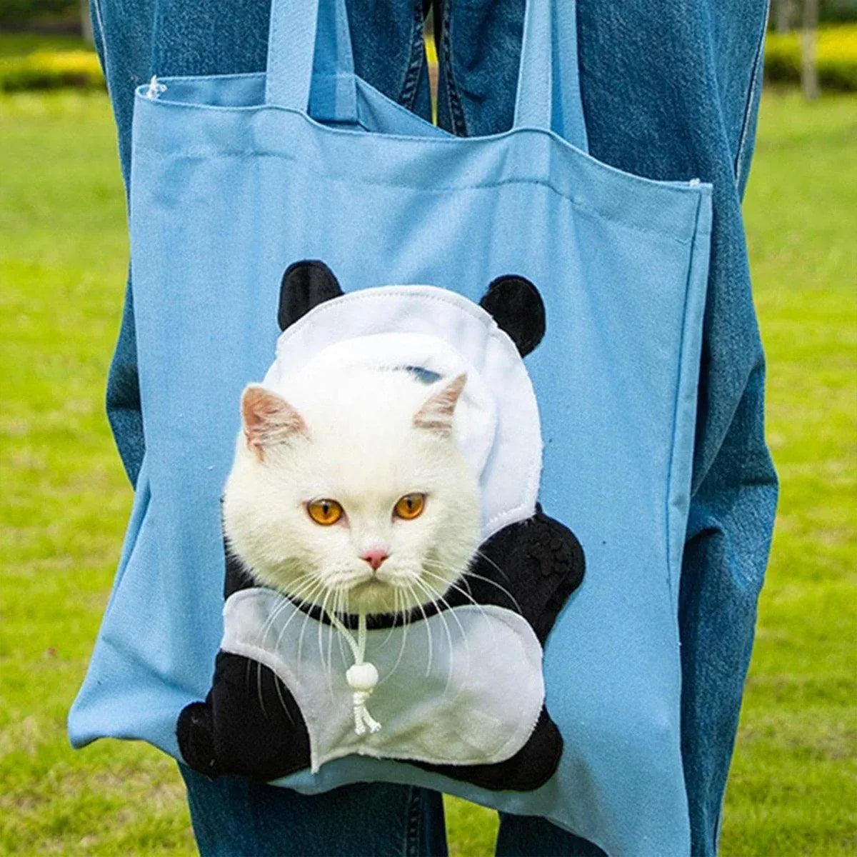 Portable One Shoulder Cat Dog Canvas Bag Breathable Pet Carrier for Travel - Yellow