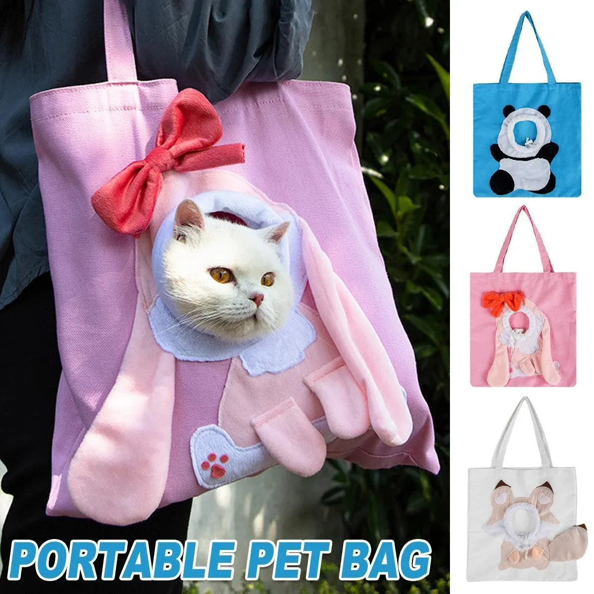 Portable One Shoulder Cat Dog Canvas Bag Breathable Pet Carrier for Travel - Yellow