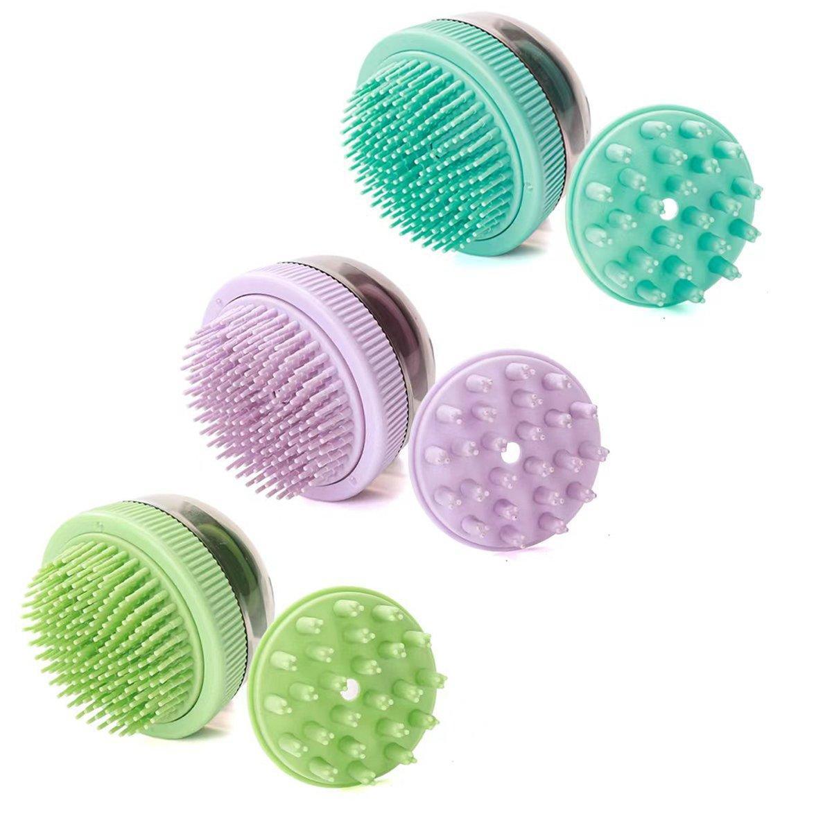 2PCS Pet Cleaning Brush Bath Massage Gel Dispenser Cats Dogs Grooming Tool - Blue