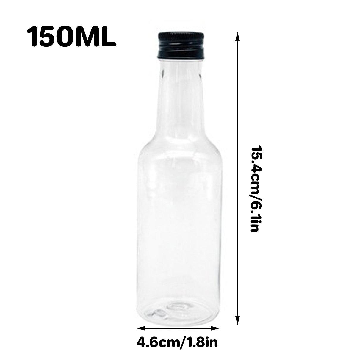 24PCS Small Plastic Wine Bottle Beverage Juice Container Reusable Clear Bottle - 50ML