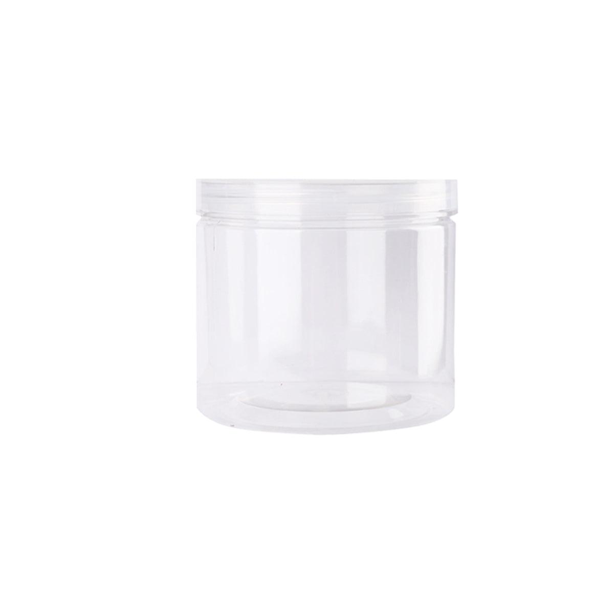 Wide Mouth Plastic Food Bottles 50pcs Transparent Sealed Storage Tanks Container - 10cm x 8.5cm