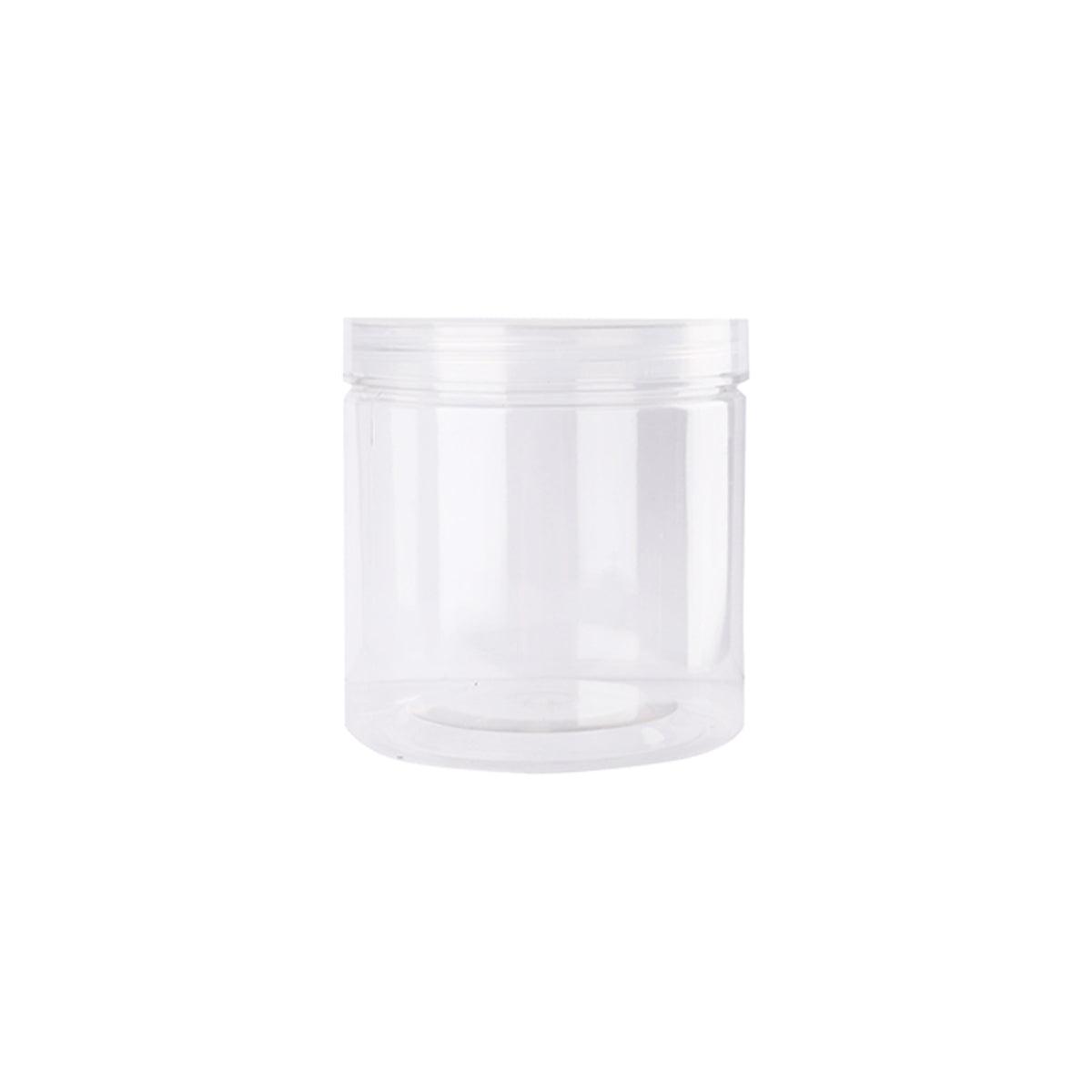Wide Mouth Plastic Food Bottles 50pcs Transparent Sealed Storage Tanks Container - 10cm x 8.5cm