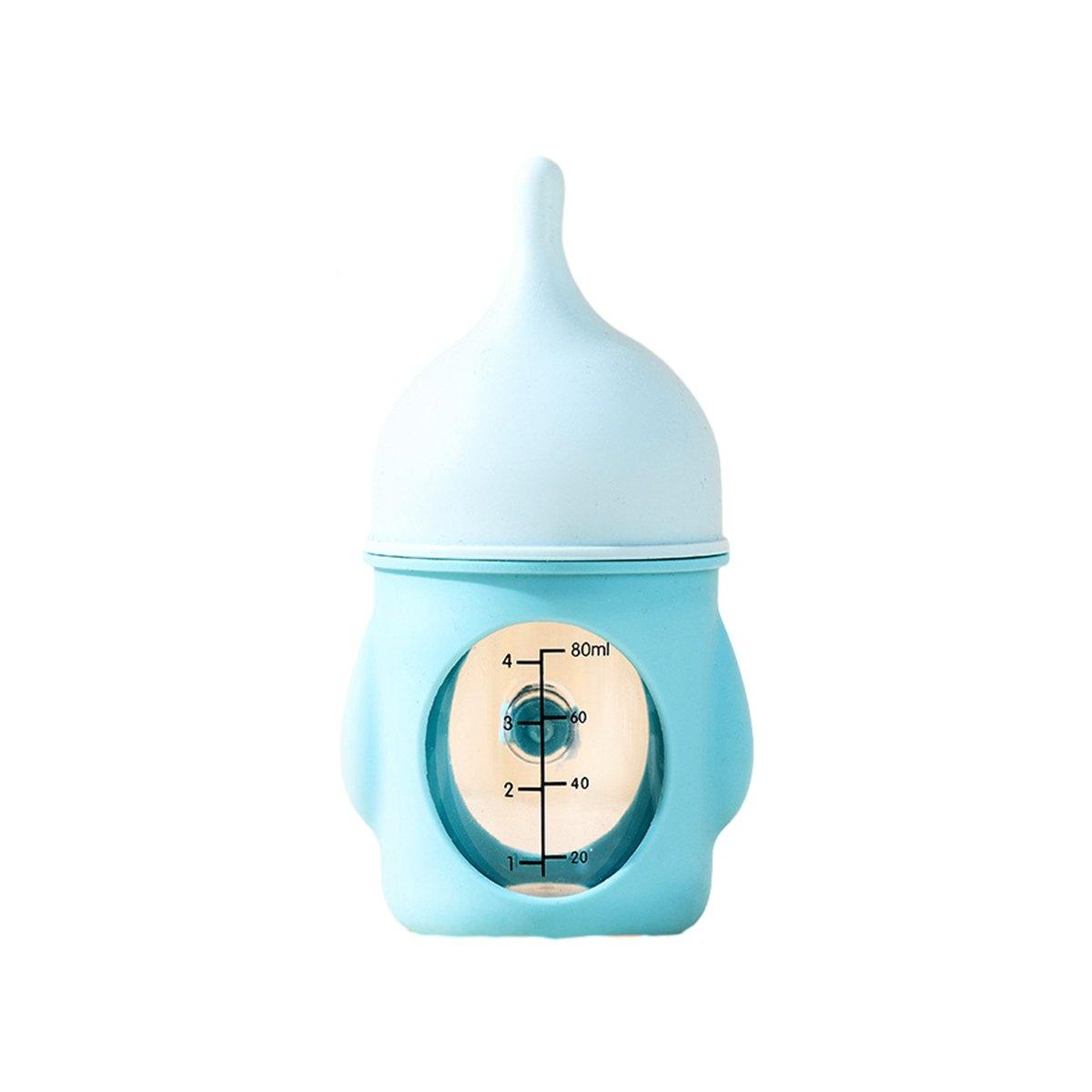 Silicone Pet Milk Feeding Bottle with Scale for Small Puppies and Kittens 20ml 80ml - 20ml-Blue