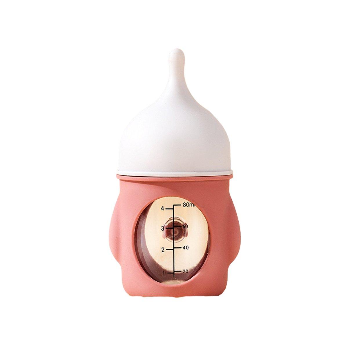 Silicone Pet Milk Feeding Bottle with Scale for Small Puppies and Kittens 20ml 80ml - 20ml-Pink