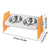 Double Pet Feeding Bowls Stainless Steel Non Slip Cat Dog Water Bowl Food Dish - Orange