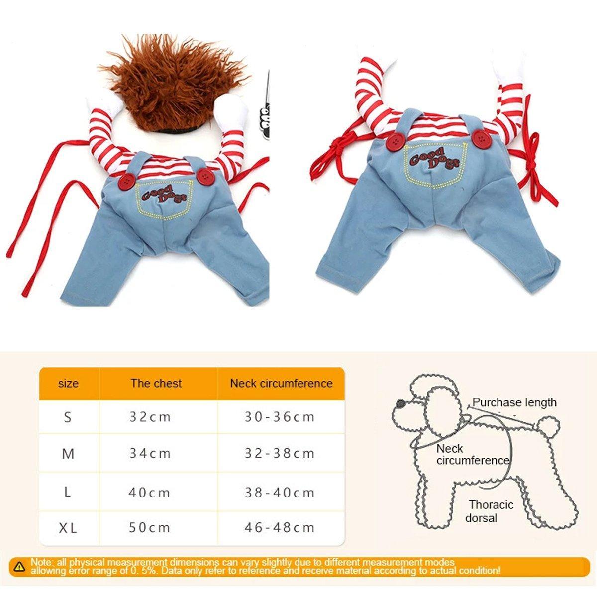 Halloween Dog Costume Pet Accessories Funny Dress Up for Small Medium Dogs - Little Devil Riding-XL