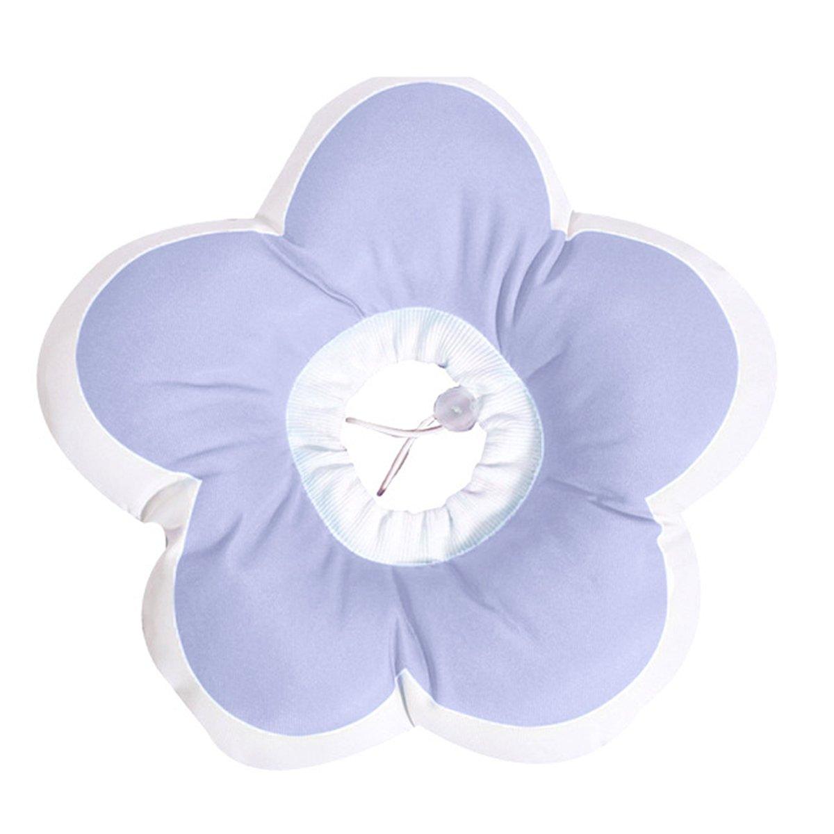 Elizabethan Cat Recovery Collar Anti Licking Pet Cone Protective Neck Ring - Purple-L