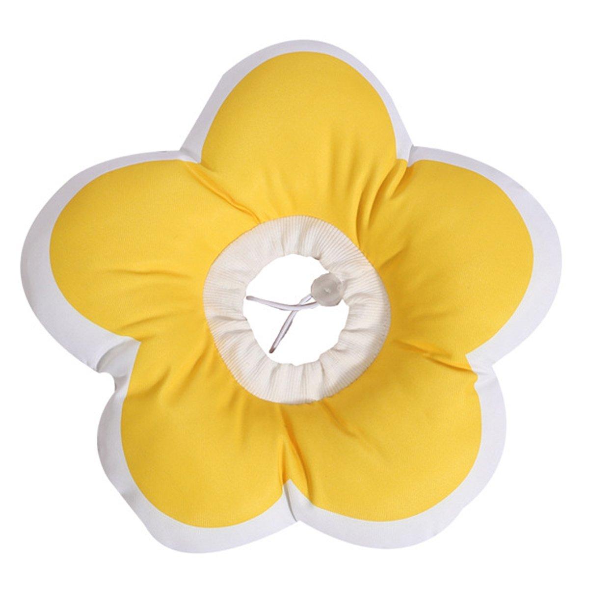 Elizabethan Cat Recovery Collar Anti Licking Pet Cone Protective Neck Ring - Purple-M