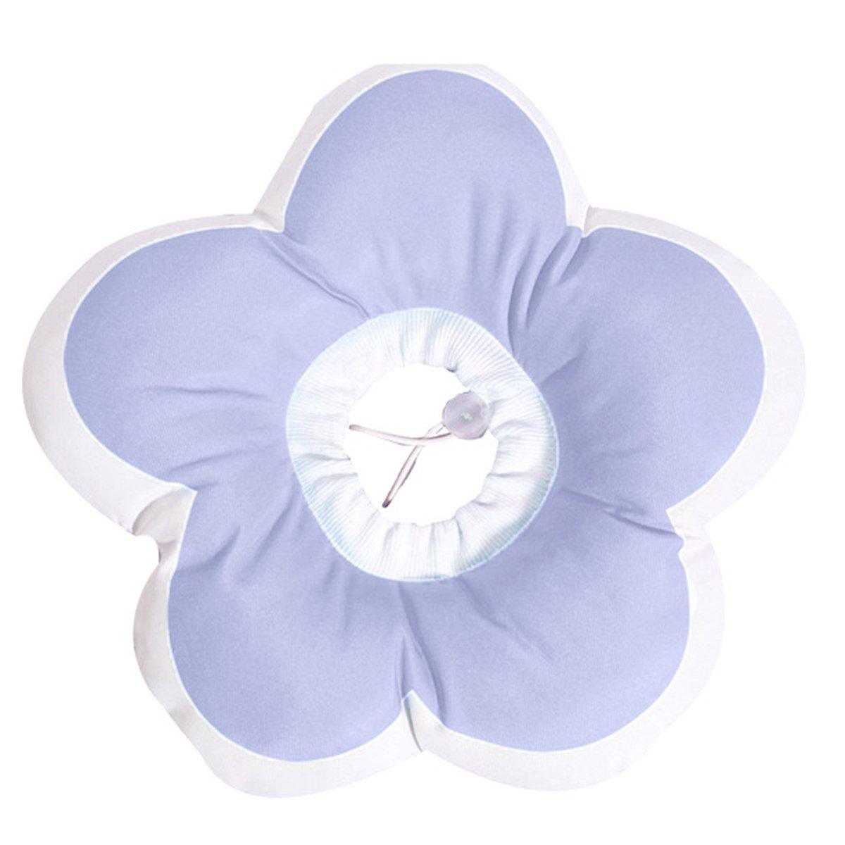 Elizabethan Cat Recovery Collar Anti Licking Pet Cone Protective Neck Ring - Purple-M