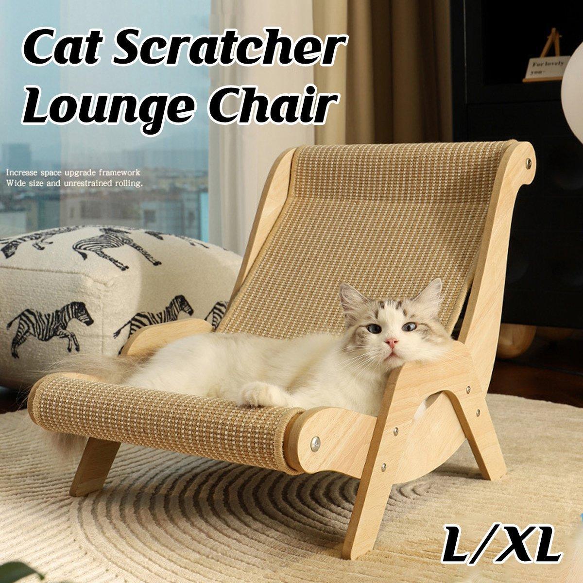 Cat Scratching Recliner Sofa 2 in 1 Lounge Bed Durable Scratch Board Furniture - XL