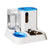 Pet Water Dispenser Automatic Feeder Bowl Cat Dog Drinking Fountain Food Feeding - Blue