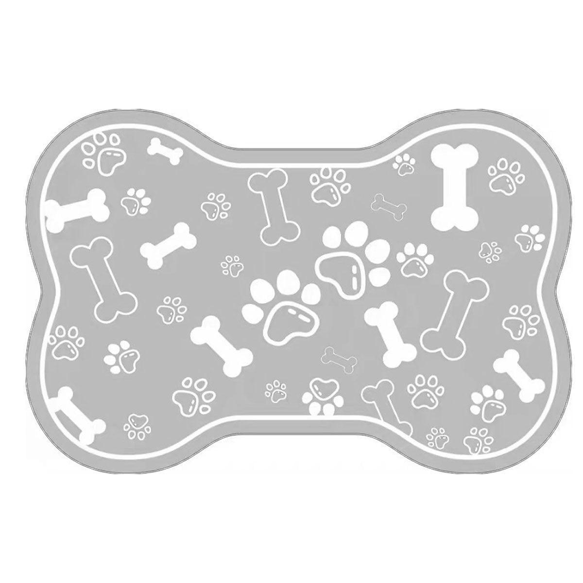 Pet Feeding Mat Non-slip Diatom Mud Absorbent Dirt-resistant Waterproof Placemat - Black-40x60cm