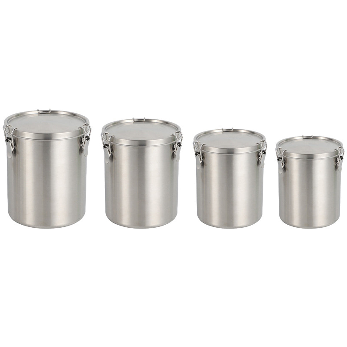 Stainless Steel Pet Food Storage Bucket Dog Cat Grain Container Bin Kitchen - 1000ml