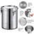 Stainless Steel Pet Food Storage Bucket Dog Cat Grain Container Bin Kitchen - 1600ml