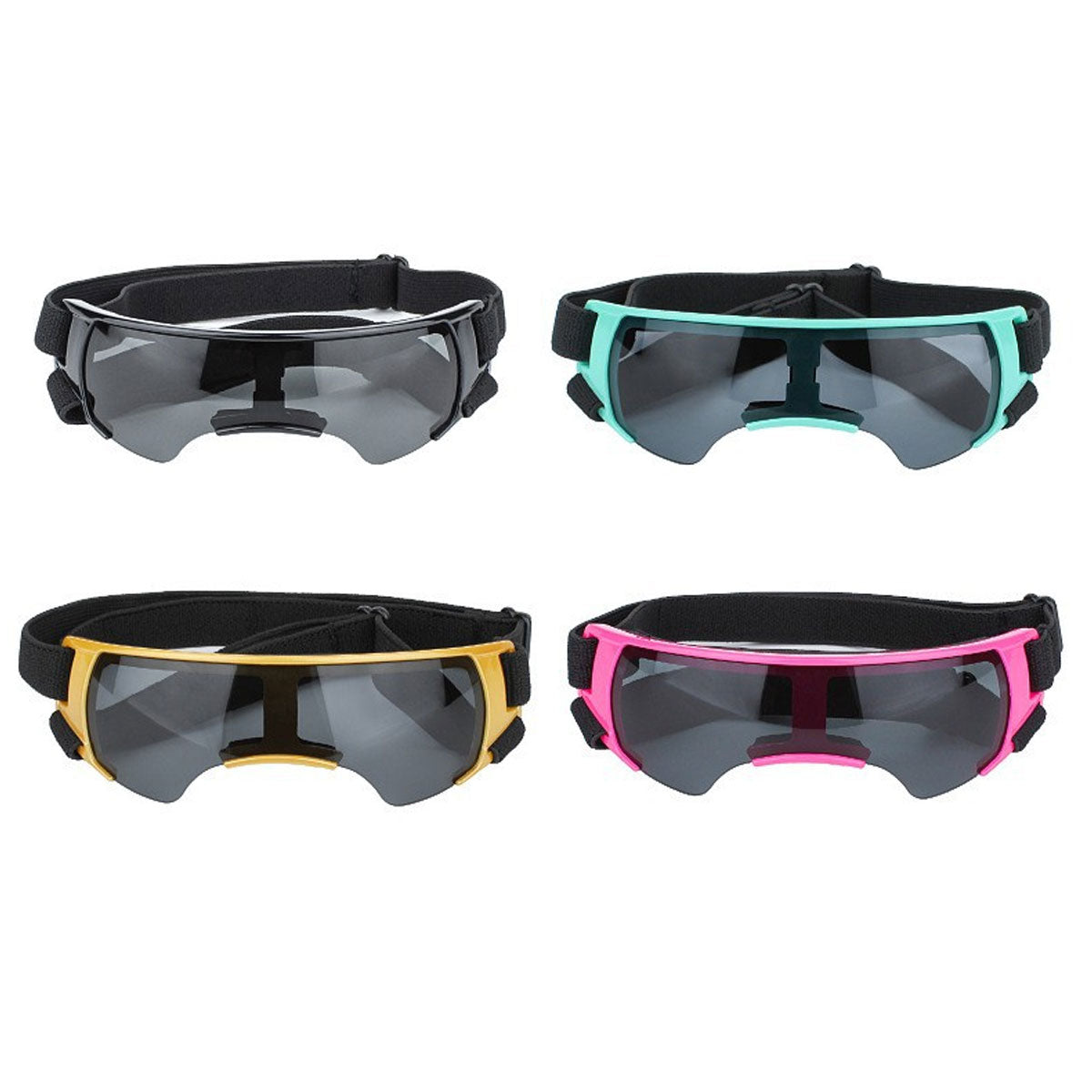 Pet Dog Sunglasses Goggles UV Eye Shield for Small Dogs Outdoor Travel Sunshade - Gold