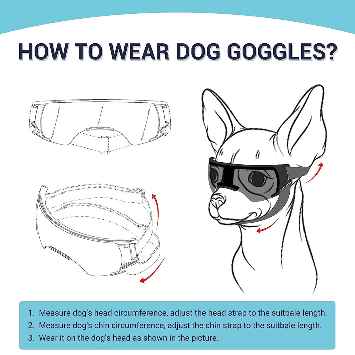 Pet Dog Sunglasses Goggles UV Eye Shield for Small Dogs Outdoor Travel Sunshade - Gold