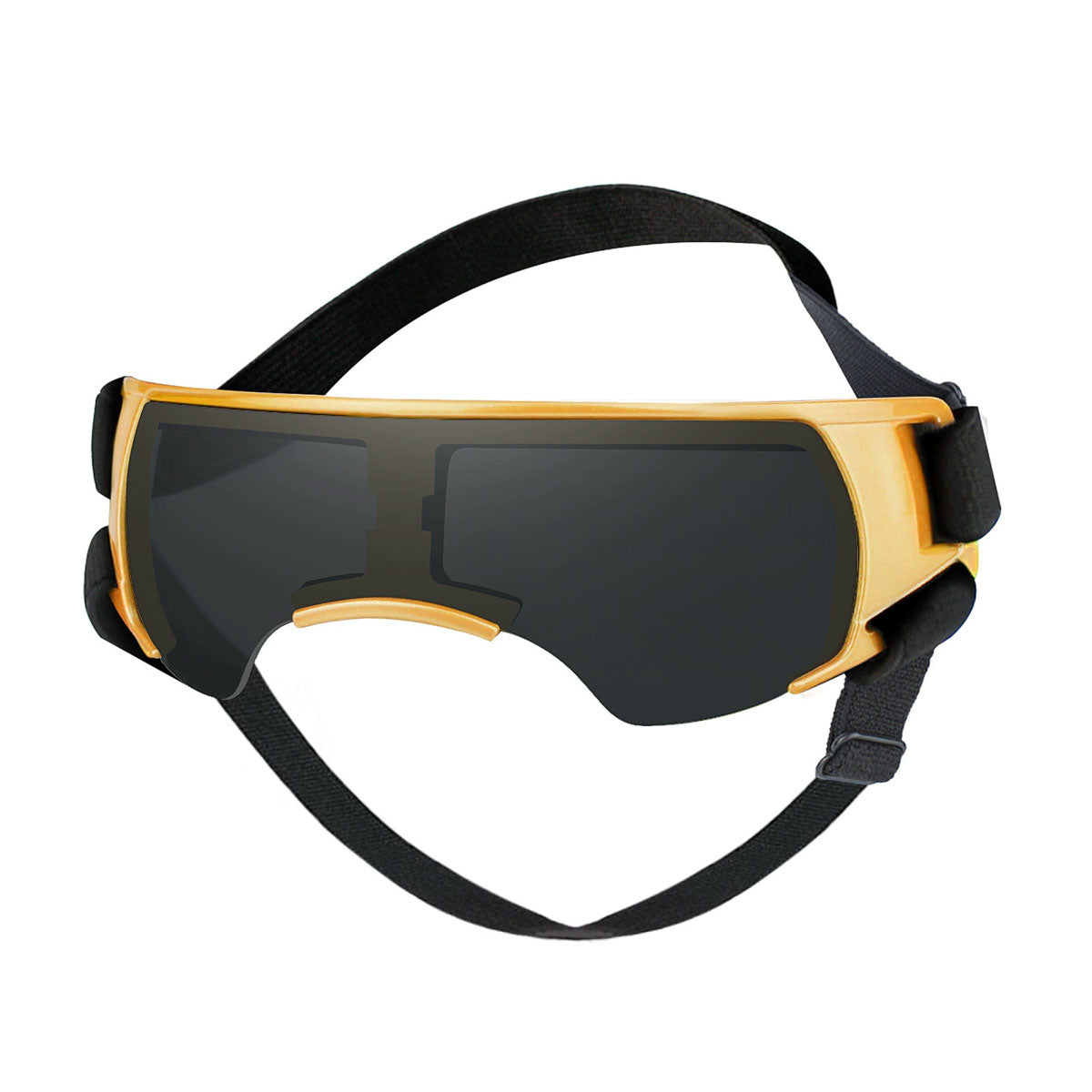 Pet Dog Sunglasses Goggles UV Eye Shield for Small Dogs Outdoor Travel Sunshade - Gold