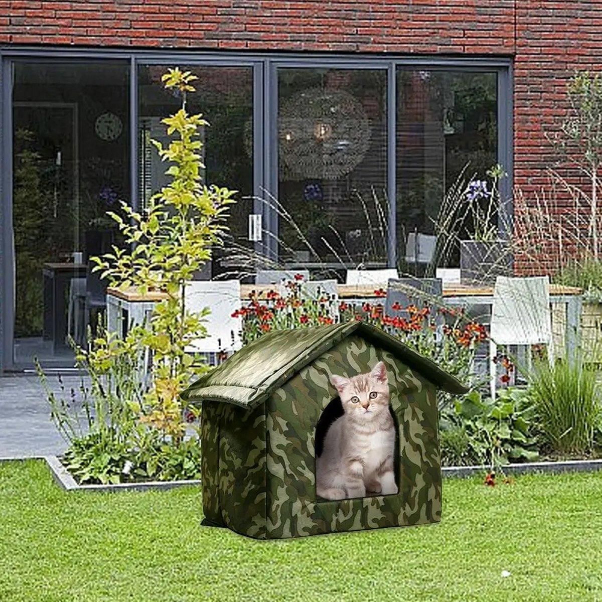 Waterproof Outdoor Cat Nest Stray Pet Hiding Nest Simple Dog House Shelter Bed - L