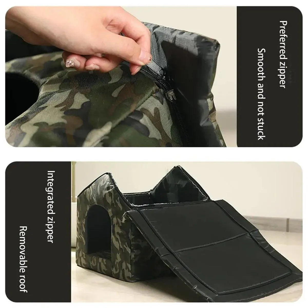 Waterproof Outdoor Cat Nest Stray Pet Hiding Nest Simple Dog House Shelter Bed - M