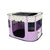 Foldable Cat Dog Kennel Pet Delivery Cage Portable Pet Fence Tent - Purple-L