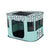 Foldable Cat Dog Kennel Pet Delivery Cage Portable Pet Fence Tent - Purple-M