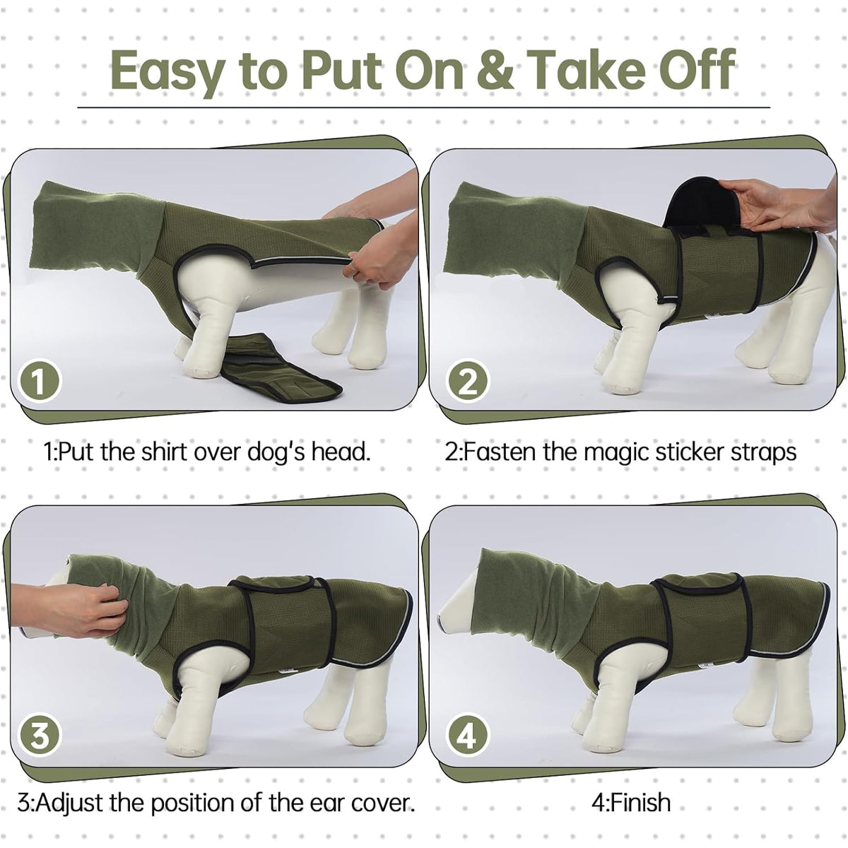 Calming Dog Vest for Stress Relief Travel Thunder Wrap Jacket for Medium Large Dogs - XS