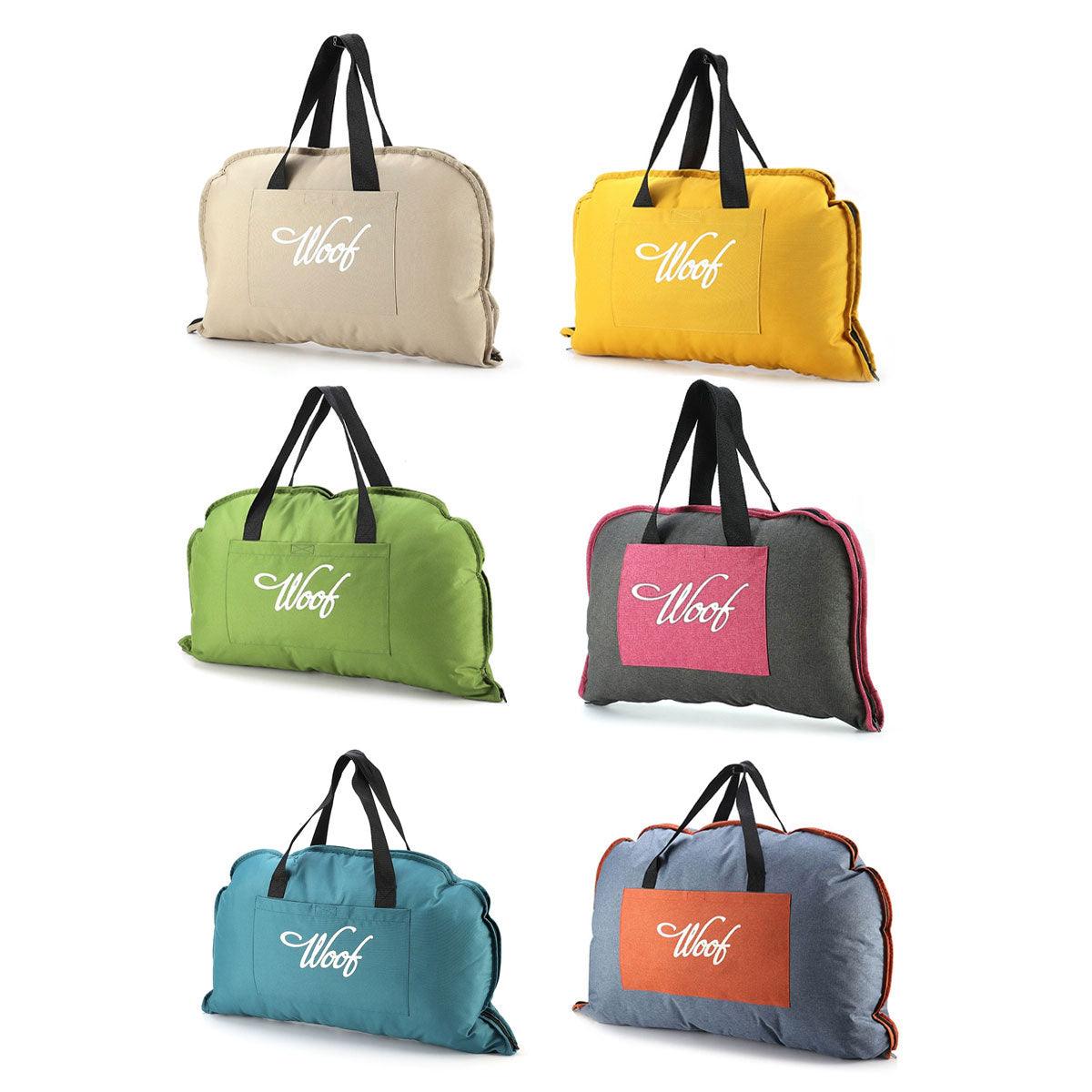 Portable Folding Pet Kennel Zippered Outdoor Dog Bed Travel Mat Waterproof - Blue