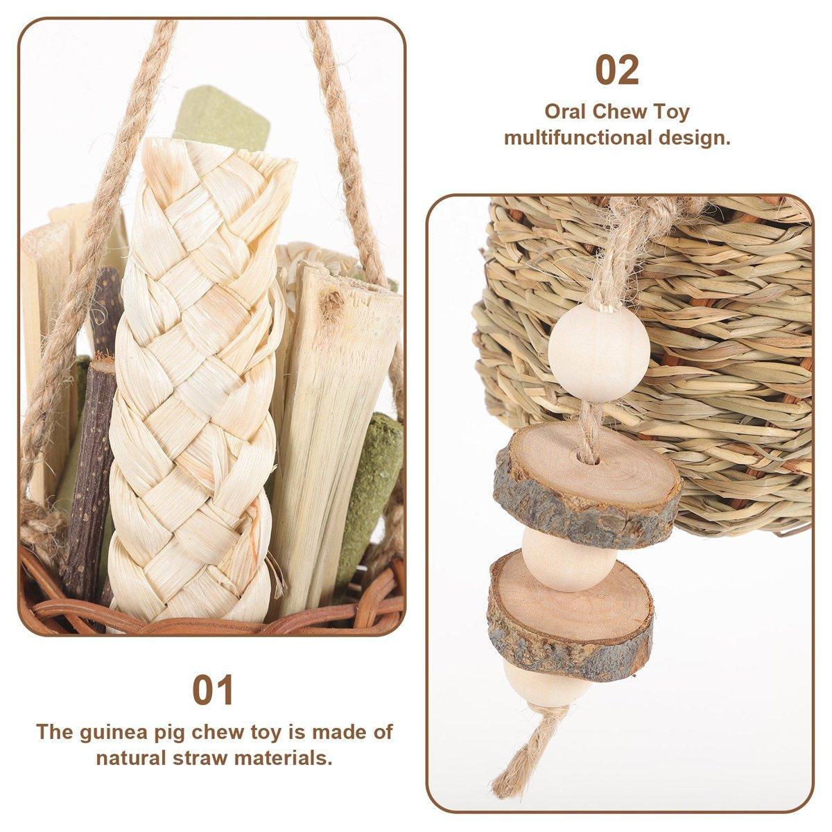 Pet Teething Stick Set Chew Toys for Hamster Dental Care Small Animal Supplies