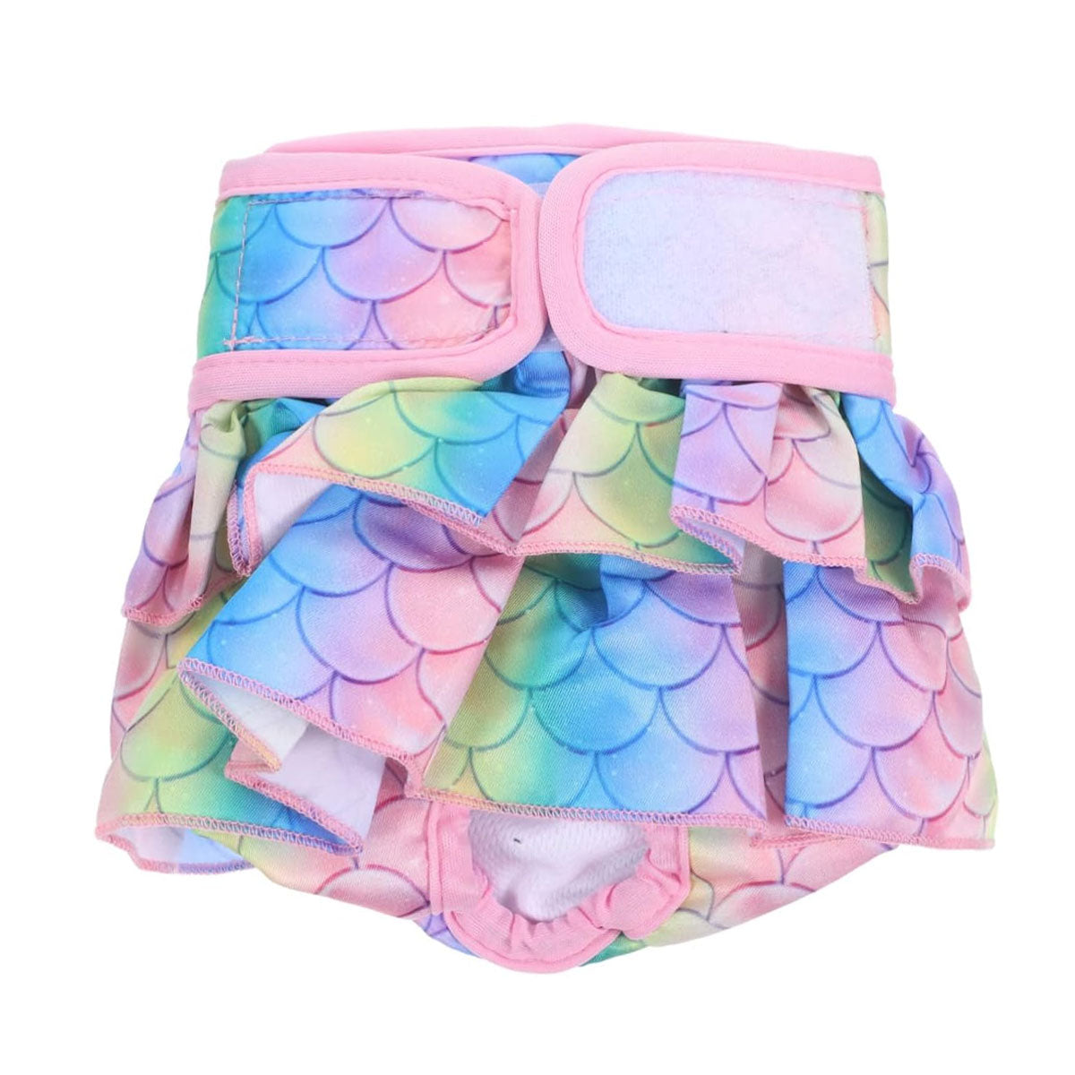 Pet Dog Diapers Female Pants Soft Breathable Underwear Reusable Sanitary Briefs - Denim Print - XS