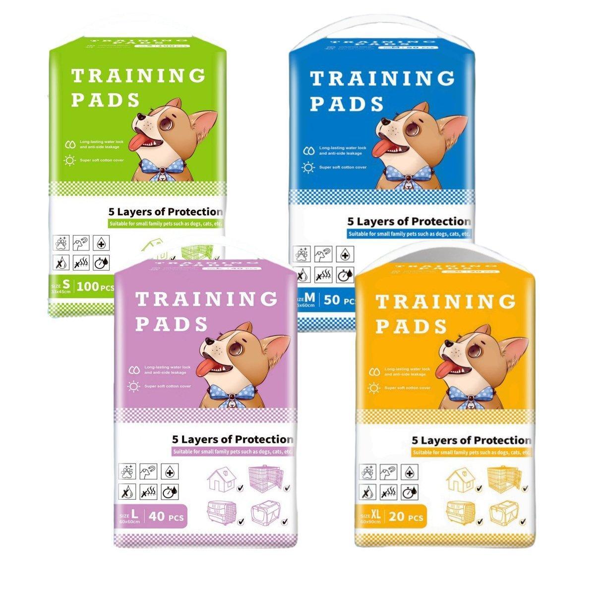 Large Puppy Dog Training Pads Pet Toilet Thickened Pee Pads Mat Indoor Absorbent - M ( 60*45cm) - 50PCS