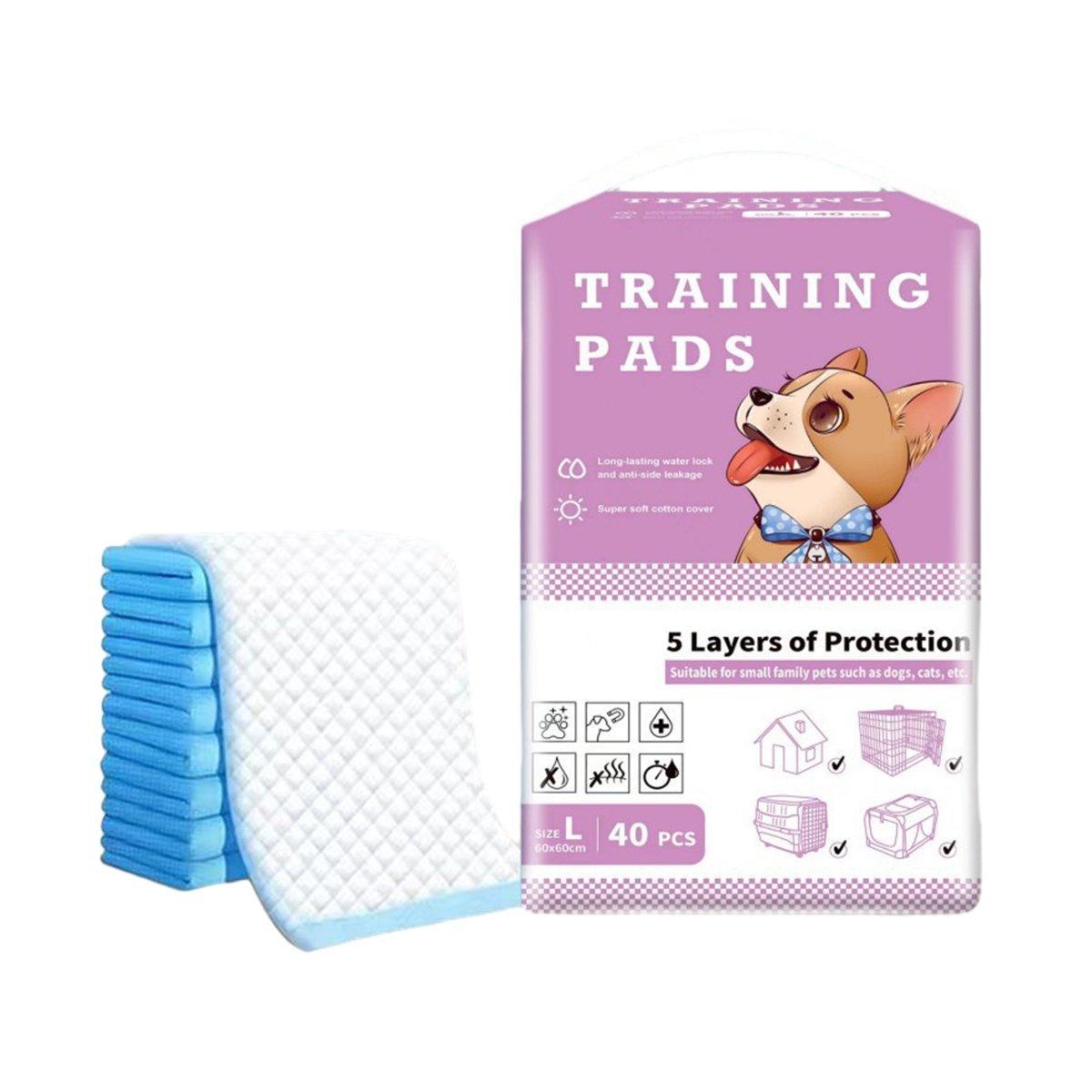 Large Puppy Dog Training Pads Pet Toilet Thickened Pee Pads Mat Indoor Absorbent - M ( 60*45cm) - 50PCS