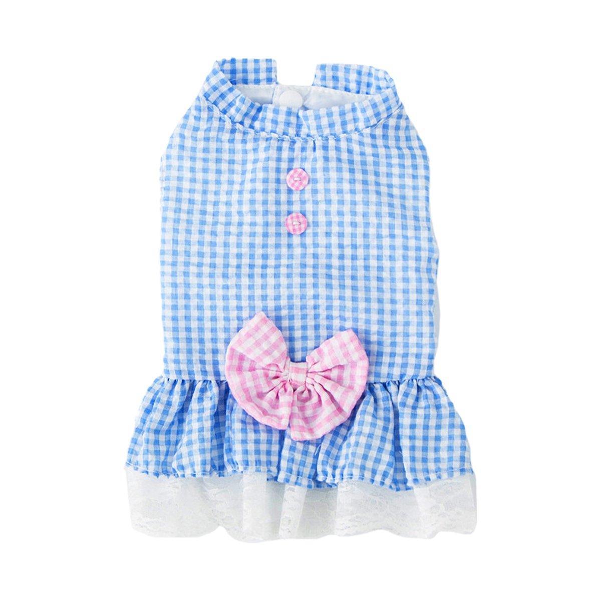 Cute Small Dog Dress Puppy Clothing Pet Apparel for Summer Fashion Outfit - Pink - S